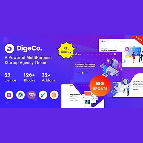 Digeco – Startup Agency WordPress Theme