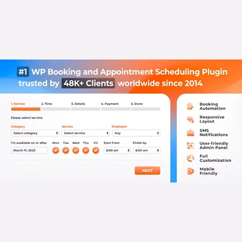 Bookly PRO – Appointment Booking and Scheduling Software System