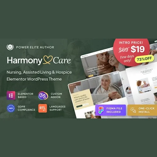 Harmony Care - Private Nursing & Senior Care WordPress Theme