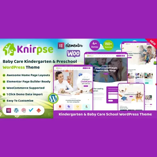 Knirpse Kindergarten & Baby Care WordPress Theme