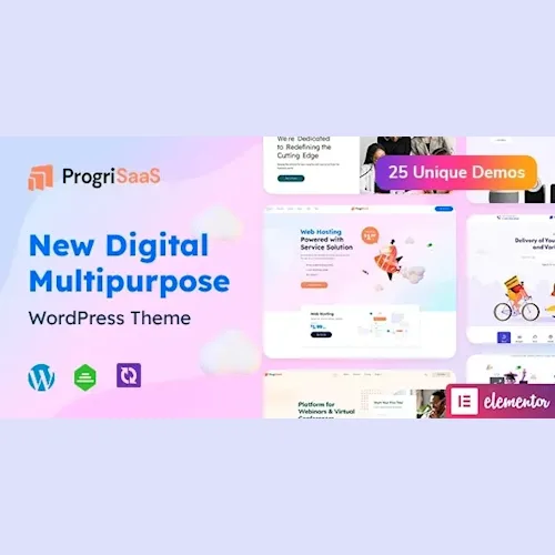 ProgriSaaS - Creative Landing Page WordPress Theme