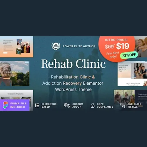 Rehab Clinic - Addiction Recovery Center WordPress Theme