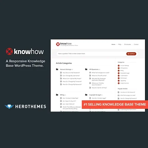 KnowHow – A Knowledge Base WordPress Theme