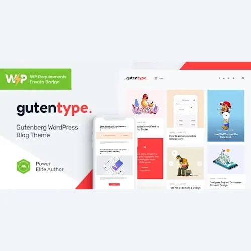 Gutentype 100% Gutenberg WordPress Theme for Modern Blog