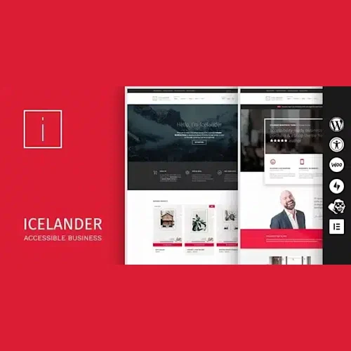 Icelander – Accessible Business Portfolio & WooCommerce WordPress Theme