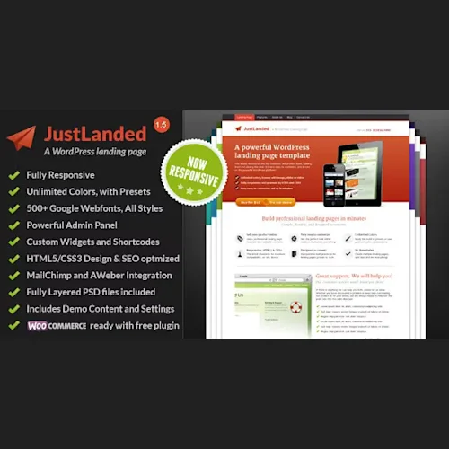 JustLanded – WordPress Landing Page