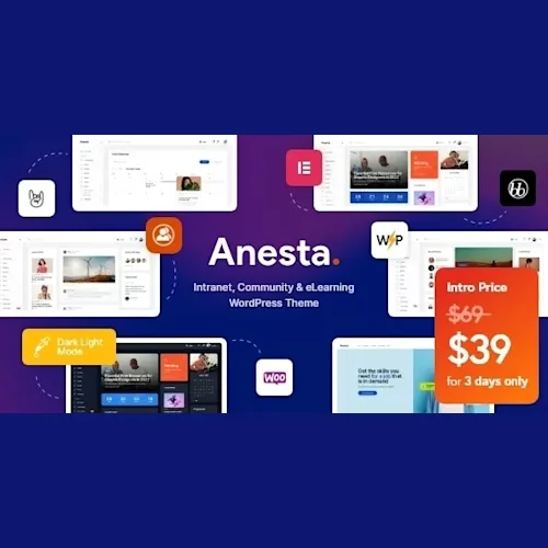 Anesta - Intranet, Extranet, Community and BuddyPress WordPress Theme