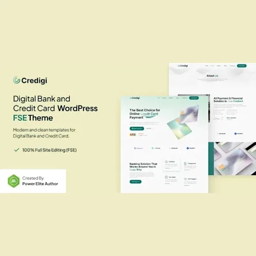 Credigi - Digital Bank & Credit Card FSE WordPress Theme
