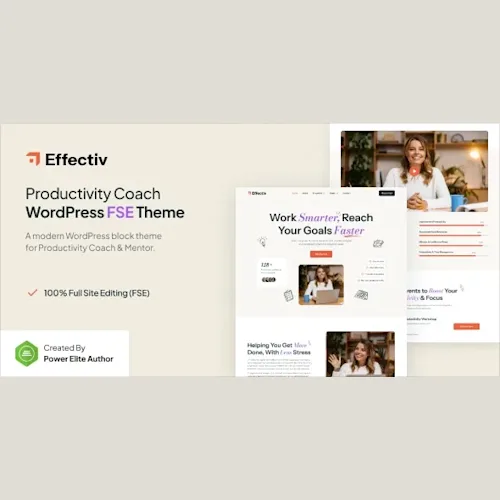 Effectiv - Productivity Coach & Mentor FSE WordPress Theme
