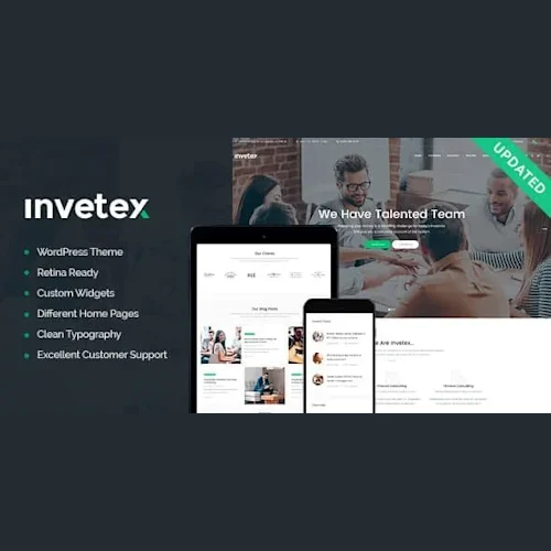Invetex - Business Consulting & Investments WordPress Theme with RTL Support