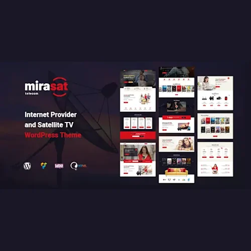 Mirasat Internet Provider and Satellite TV WordPress Theme