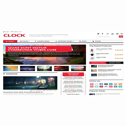 MyThemeShop Clock WordPress Theme