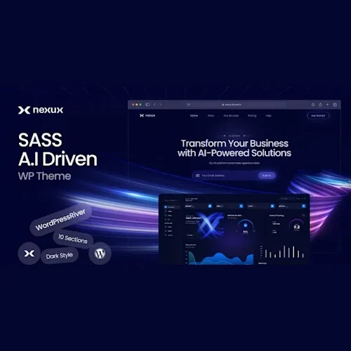 Nexux – AI SaaS Landing Page WordPress Theme