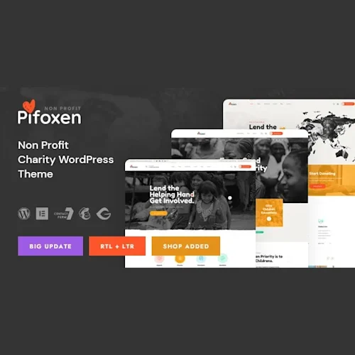 Pifoxen - Nonprofit Charity WordPress Theme