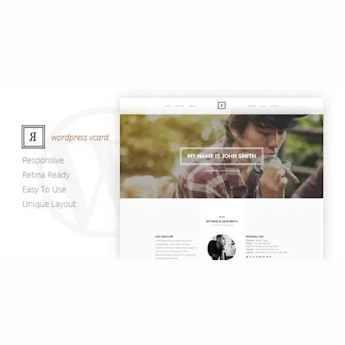 RIVAL – One Page Vcard WordPress Theme