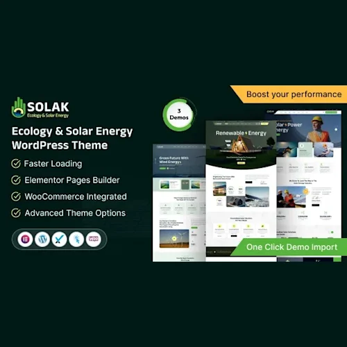 Solak - Ecology & Solar Energy WordPress Theme