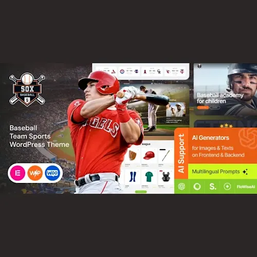 Sox – Baseball Team Sports WordPress Theme