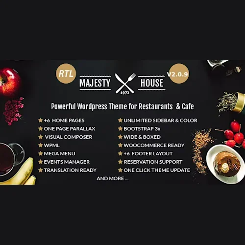 Majesty – Restaurant WooCommerce WordPress Theme