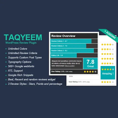 Taqyeem – WordPress Review Plugin