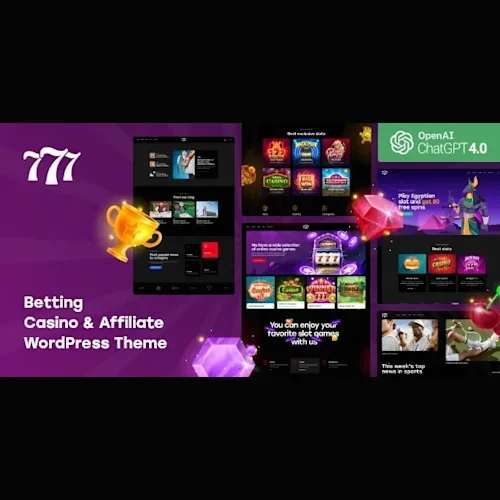 777 - Betting, Casino & Affiliate WordPress Theme