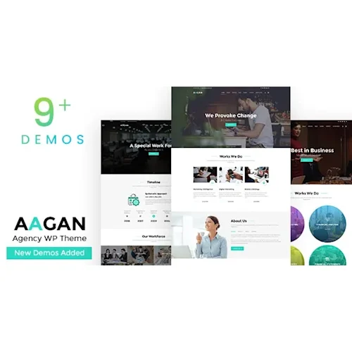 Aagan - Agency and Startup WordPress Theme