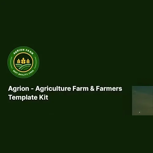 Agrion – Agriculture Farm & Farmers Template Kit