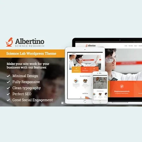 Albertino – Science Laboratory Research & Technology WordPress Theme