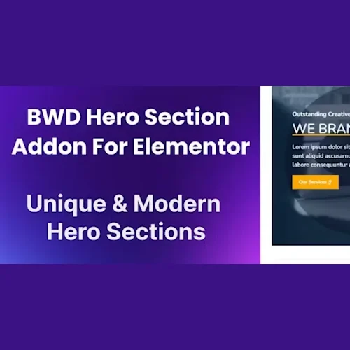 BWD Hero Section Addon for Elementor