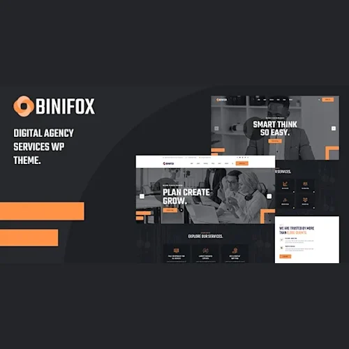 Binifox - Digital Agency Services WordPress Theme with RTL Support