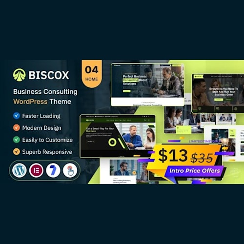 Biscox Business Consulting WordPress Theme