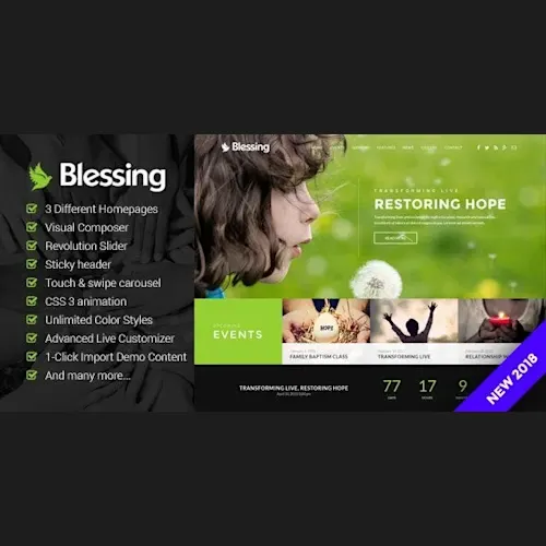 Blessing - Responsive WordPress Theme for Church Websites