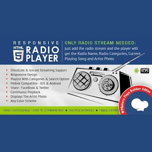 CLEVER HTML5 Radio Player Addon for WPBakery