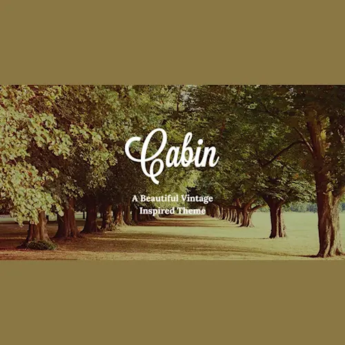 Cabin - Beautiful Vintage WordPress Theme