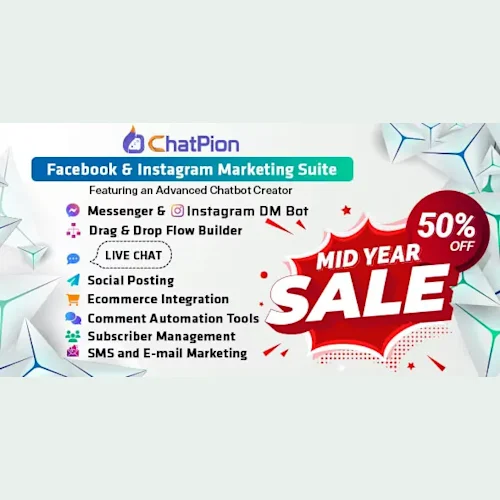 ChatPion AI Chatbot for Social Media Marketing, Facebook, Instagram