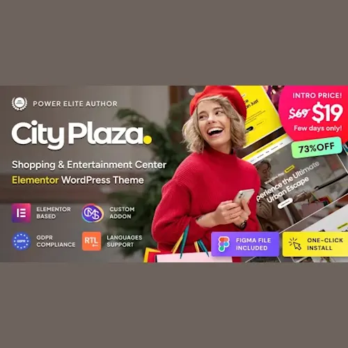 City Plaza - Entertainment Center & Shopping Mall WordPress Theme