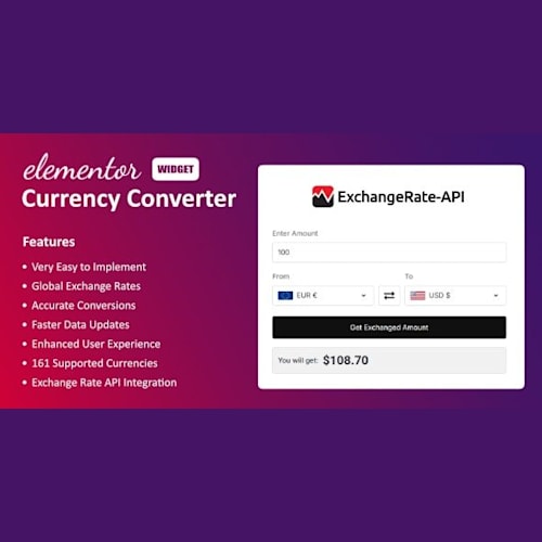 Currency Converter Widget for Elementor