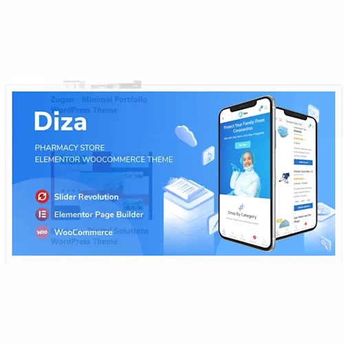 Diza Pharmacy Store Elementor WooCommerce Theme
