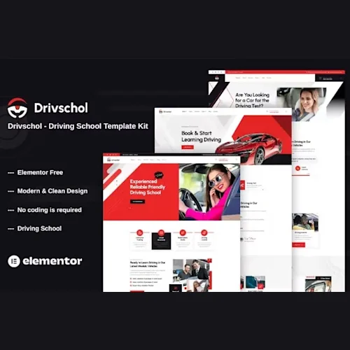 Drivschol - Driving School Elementor Template Kit