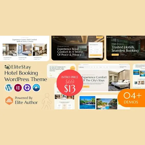 EliteStay – Hotel Booking WordPress Theme