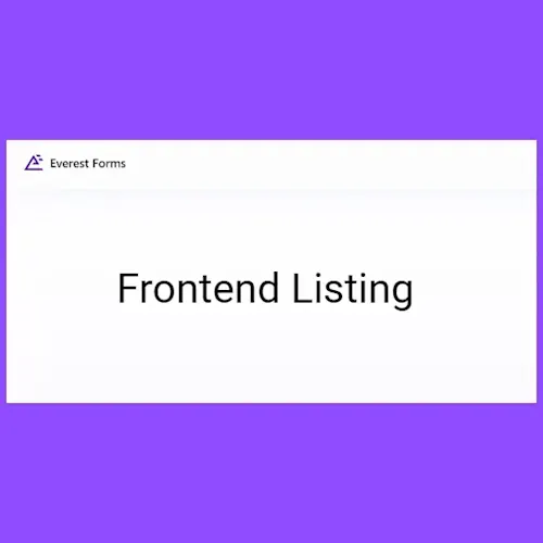 Everest Forms Frontend Listing
