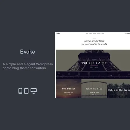 Evoke Photo Stories Blog – WordPress Theme
