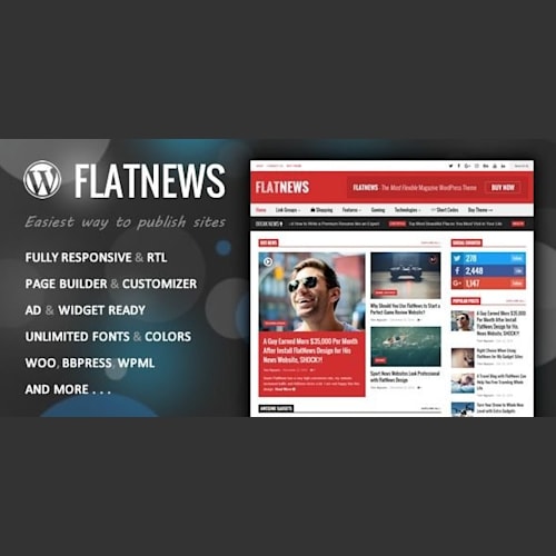 FlatNews – Responsive Magazine WordPress Theme