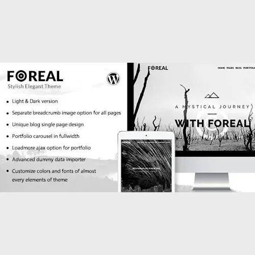 Foreal - Director, Writer WordPress Theme