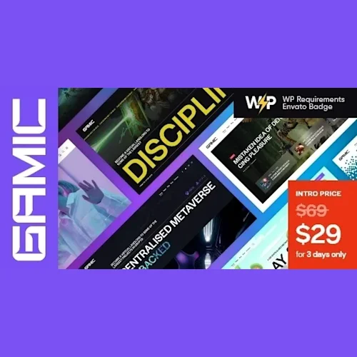 Gamic - Metaverse Gaming & Crypto WordPress Theme