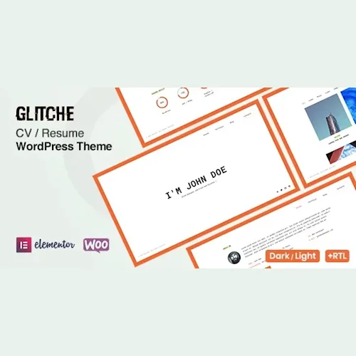 Glitche – CV/Resume WordPress Theme