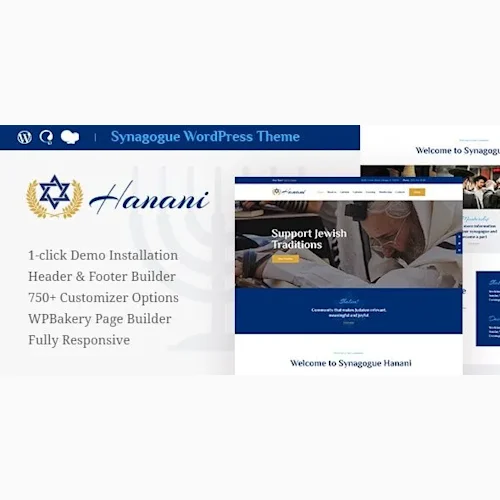 Hanani - Jewish Community & Synagogue WordPress Theme