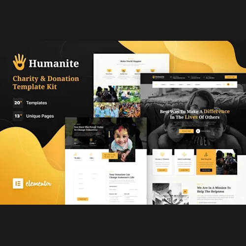 Humanite - Charity & Donation Elementor Template Kit