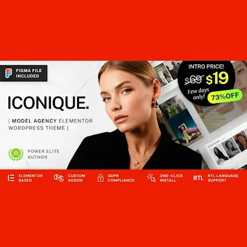 Iconique Fashion Model Agency WordPress Theme