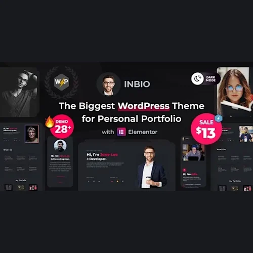 InBio – Personal Portfolio and CV WordPress Theme