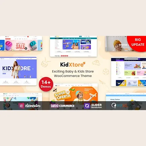 KidXtore - Kids Clothing and Toys Store Elementor WordPress Theme